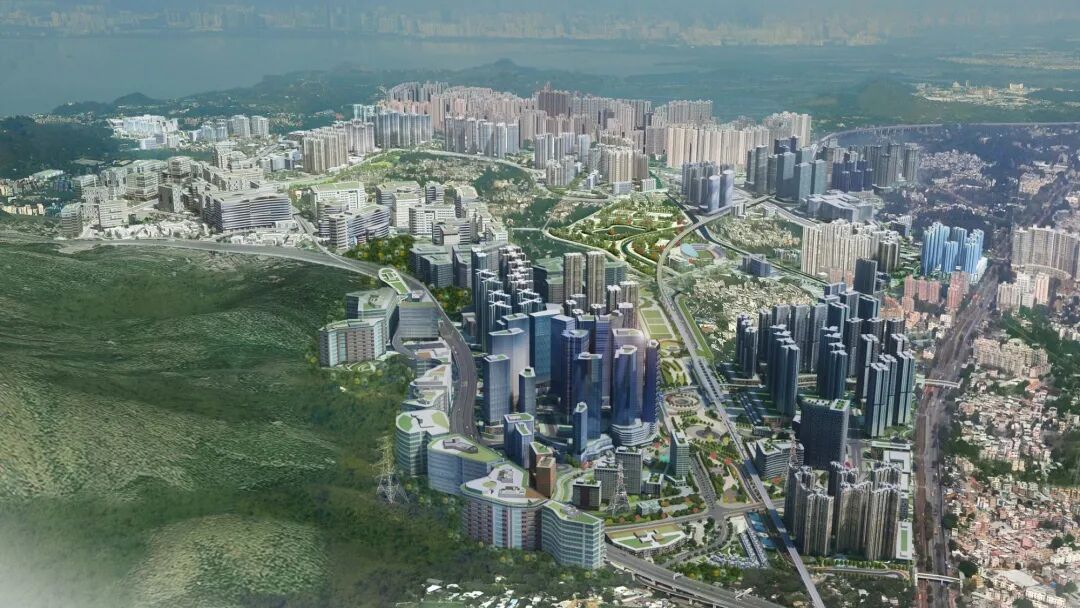 图为洪水桥/厦村新发展区构想图。